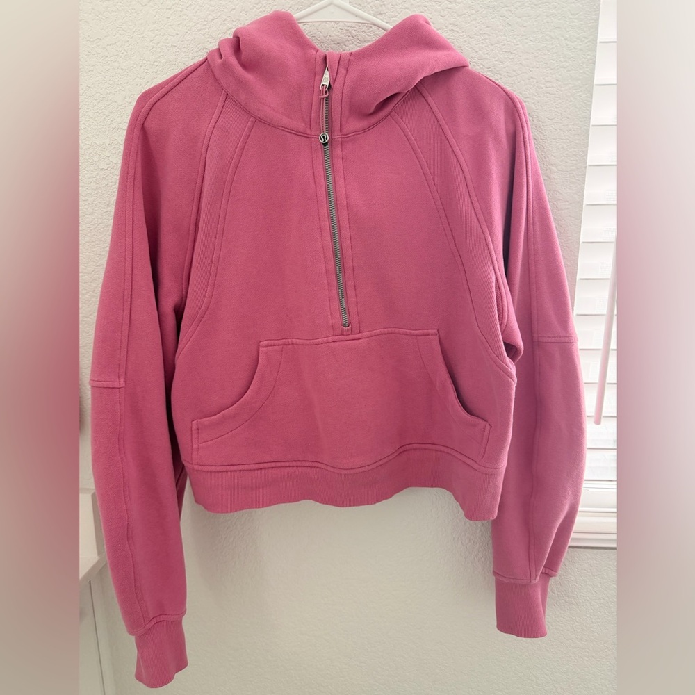 Lululemon Athletica Scuba Oversized Pink Half-Zip Hoodie xs/s